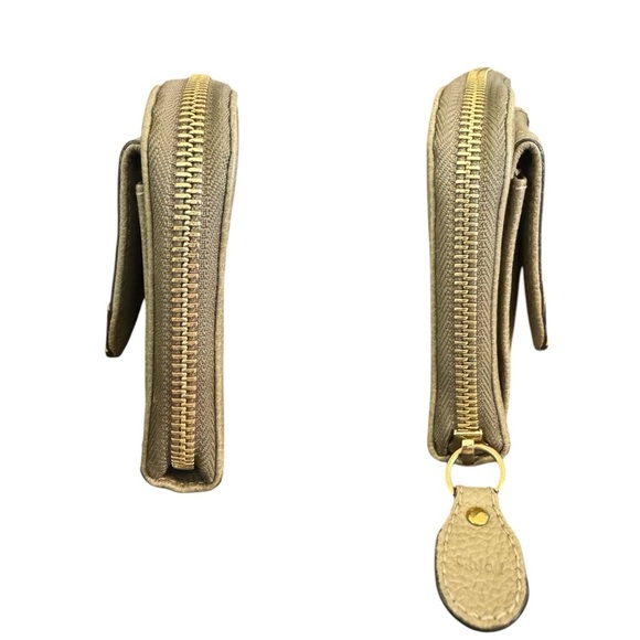 Authentic Chloé Tan Calfskin Paraty Flap Zip Wallet - Picture 6 of 16
